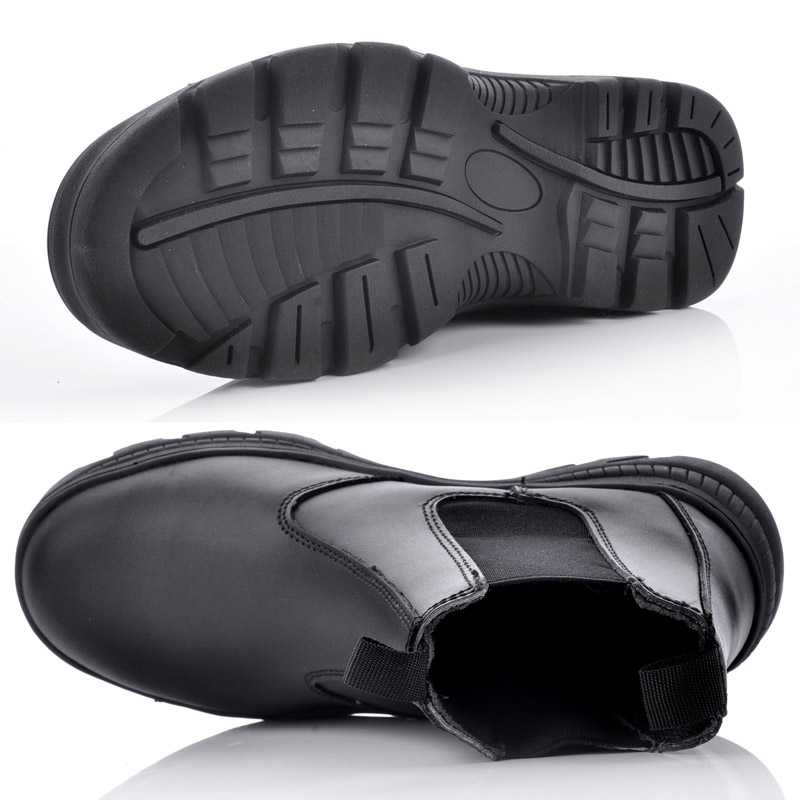 Wsuwane męskie górnicze buty robocze ochronne M-8025 gumowe czarne