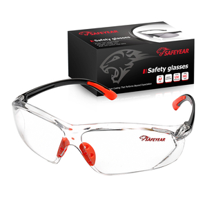 Okulary ochronne z przezroczystymi soczewkami SG003 pomarańczowe